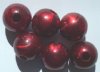 6 20mm Satin Red Black Swirl Vintage Acrylics